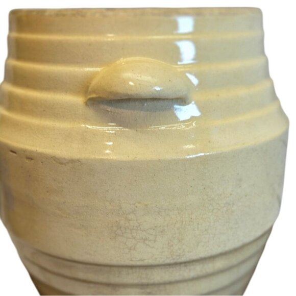 Vintage Robinson Ransbottom Morning Glory Spaulding's Cookies Advertising Jar Cr - Picture 5 of 10